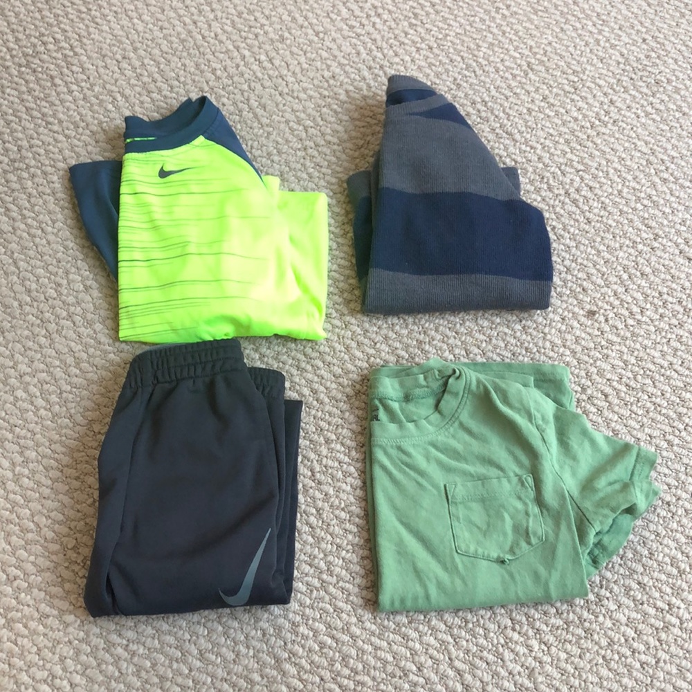 Size 6 lot of Nike Dry Fit sweatpants and dry fit long sleeve